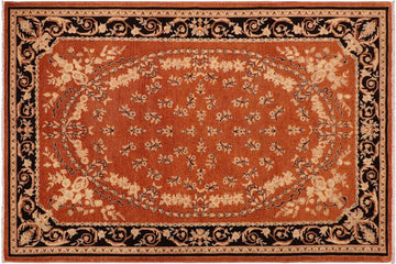 handmade Traditional Kafkaz Chobi Ziegler Rust Black Hand Knotted RECTANGLE 100% WOOL area rug 6 x 9